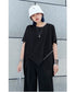 Asymmetric Hem Diagonal Cut T-Shirt